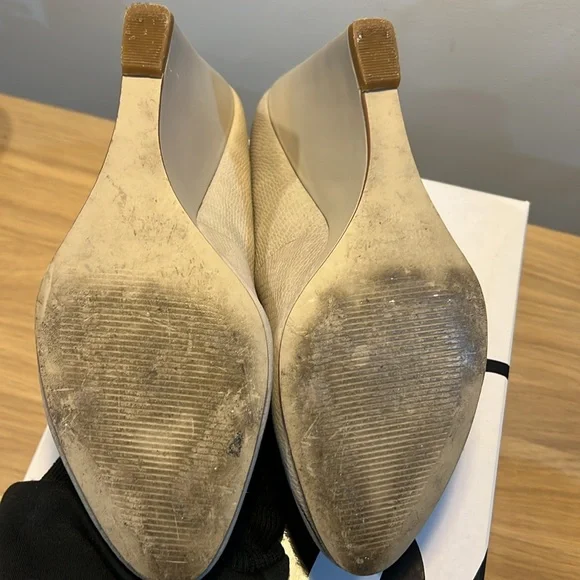 Nine West beige wedge pump - Picture 5 of 6